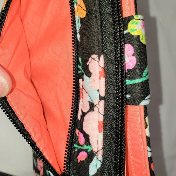 Vera Bradley Tangerine Twist RFID Turnlock Wallet Clutch Organizer Clear ID NWOT - Picture 3 of 5